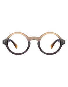 Grey Yellow Full Rim Round John Jacobs Rich Acetat