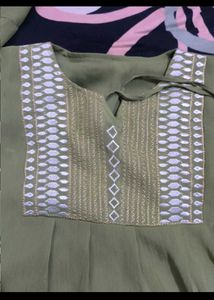 Elegant Olive Green Top