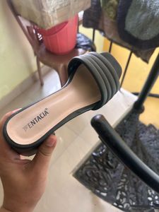 Black Pentacia Heeled Sandals