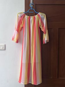 Off Shouldered Dress With Adjustable Waist