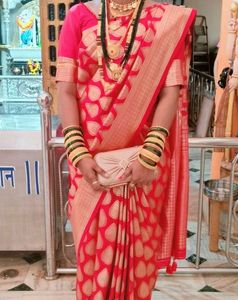 Red &amp; Gold Saree