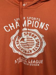 Orange Spunk Sports Athletic Sleeveless Hoodie