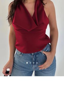 Chic Red Halter Top