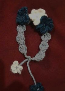 Adjustable Crochet Flower Bracelet