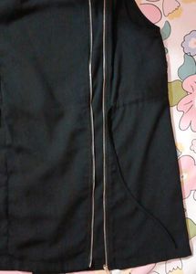 Zip Design Vest Jacket