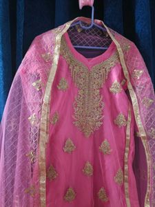 Pink Embroidered Kurta Set