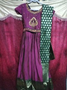 Purple & Green Dress