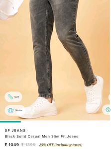 Stonewashed Black Jeans From Pantaloons