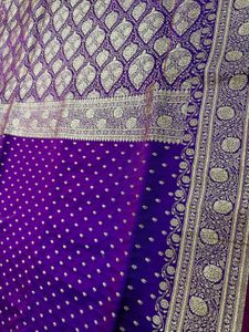 Purple Banarasi Silk Saree