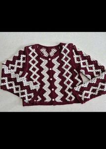 Patterned Knit Cardigan