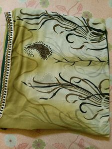 saree olive &amp; yellow