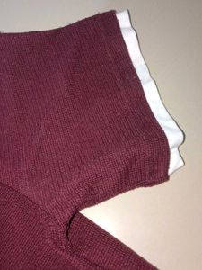 Burgundy Ringer Tee