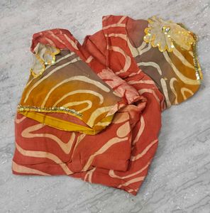 Ombre Saree with Stitched Blouse