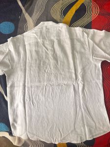 White Linen Redtape Short Kurta Cum Shirt