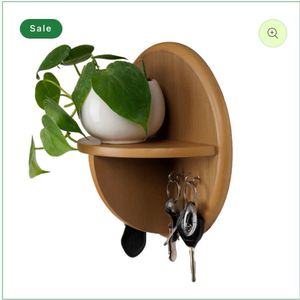 Eco Wood Round Wall Hanging Key Chain Hanger