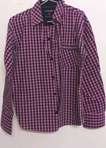 Pink &amp; Navy Checked Shirt