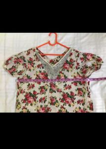 Adorable Two Piece Floral Matching Cute Outfit