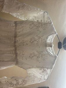 White Net Casual Frock
