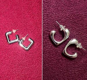 Silver Tone Geometric Earrings
