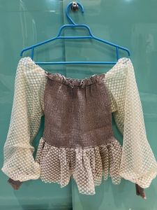 Stylish Off-Shoulder Mesh Top