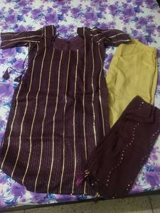 Sequence Kurta Set With Pant N Dupatta