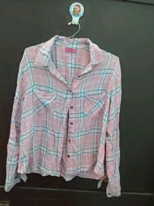 Pink Plaid Shirt