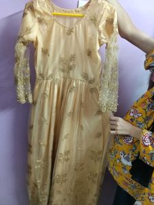 Ethinic Gown Golden
