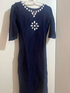 Elegant Navy Blue Kurti