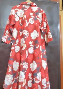 Rust Color Floral Printed Co-Ords Set For 40 Bust