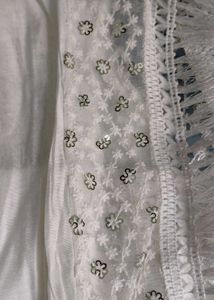 White Dress Material