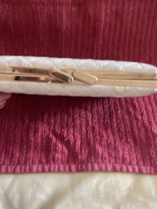 Padded White Clutch