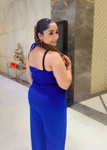 Royal blue Halter Neck jumpsuit
