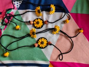 Clay Sunflower Choker