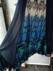 I Am Selling A Long Navy Blue With Front Pattern