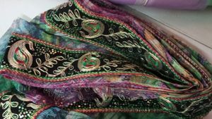 New Full Border Bollywood Net Saree With Lining Cloth