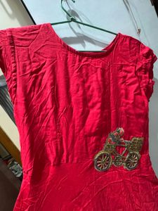 Festive Gown With A Cute Embroidery