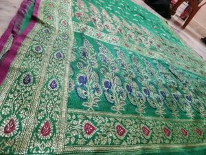 Banarsi Gajval Saree With Blouse Piece