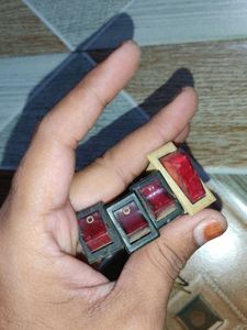Vintage Red Toggle Switches - Lot of 4