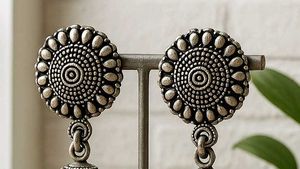 Silver Jhumka Earrings