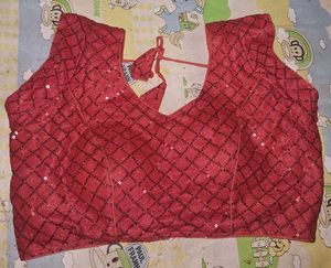 Red Sequin Blouse