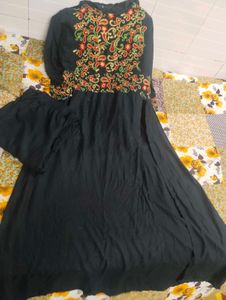 Embroidered Black Pant Designer Kurta Suit