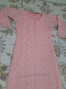 Pink Embroidered Kurta