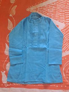 Sky Blue Embroidered Kurta
