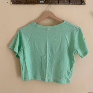Mint Angel Wing Crop Top