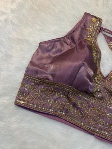 Embroidered Purple Blouse