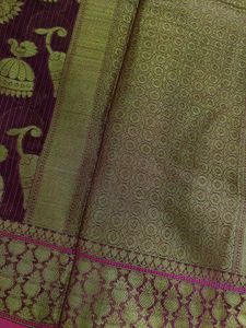 Purple Cotton Saree With Blouse 💜✨