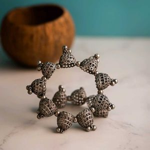 Silver Jhumka Bracelet