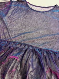 Sheer Black Peplum Top