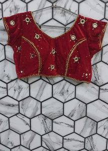 Red Satin Blouse