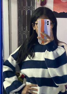 Striped Balloon Sleeve Sweater ❤️💕